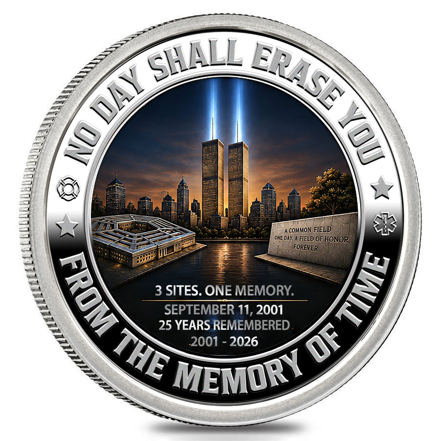 Silver Round Commemorating the 25th Anniversary of September 11th