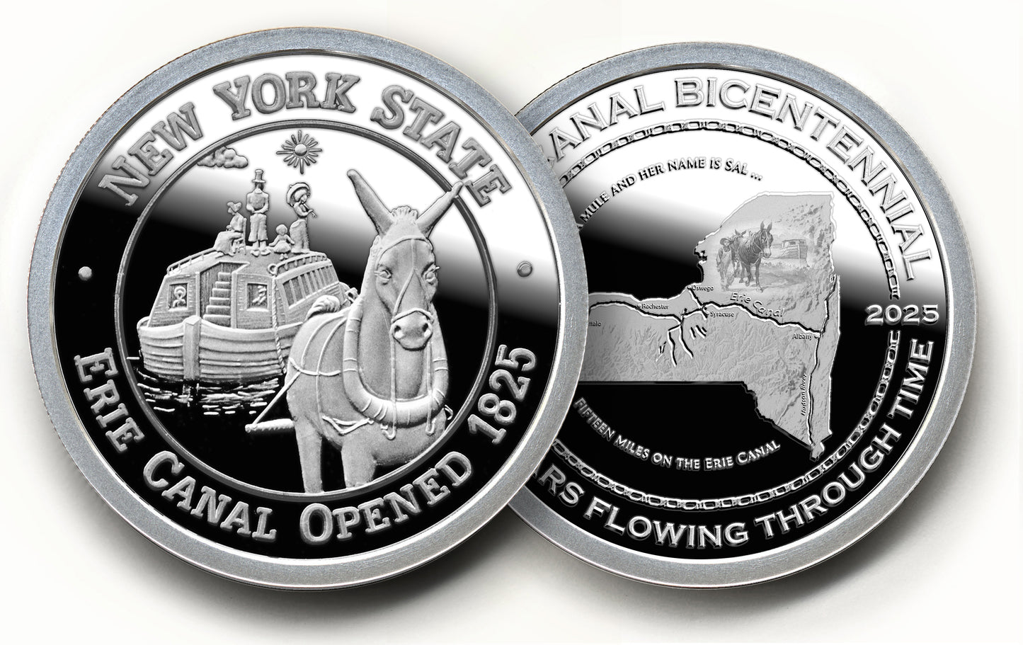 Erie Canal Bicentennial Silver Round