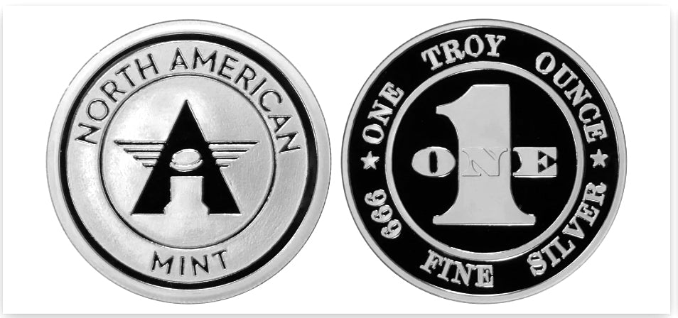 North American Mint Logo Silver Round