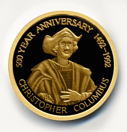 Christopher Columbus Commemorative Gold Round