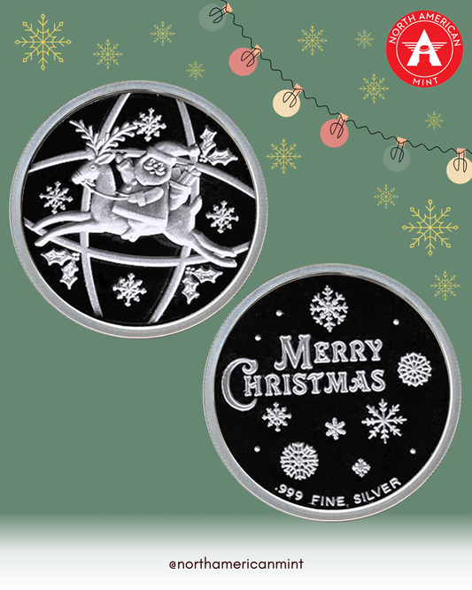 1/4 Ounce Santa Claus Silver Round