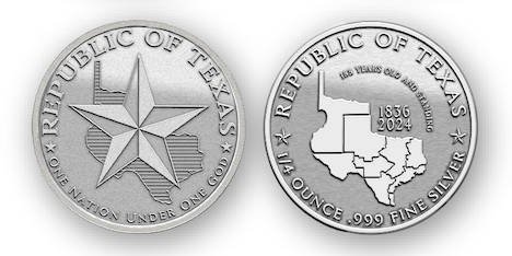 Republic of Texas 1/4 oz Silver