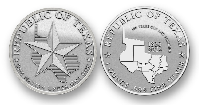 Republic of Texas 1oz Silver