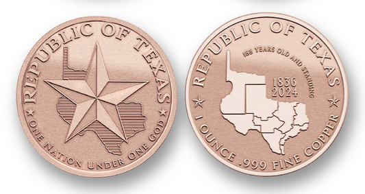 Republic of Texas 1oz Copper