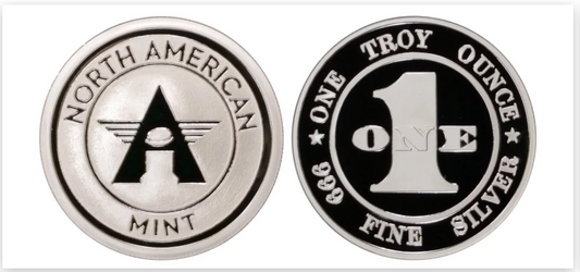 North American Mint Logo Silver Round