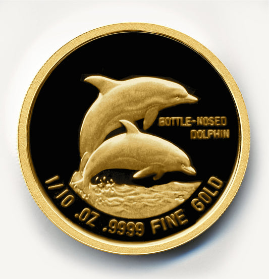 Bottle-Nosed Dolphin Gold Round